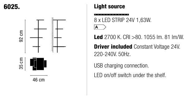 Современный светильник Vibia Suite 6025