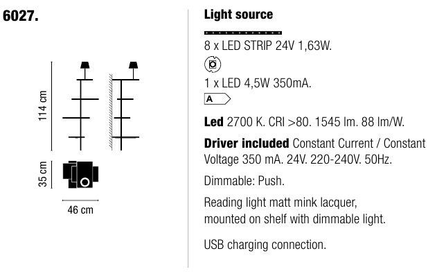 Современный светильник Vibia Suite 6027