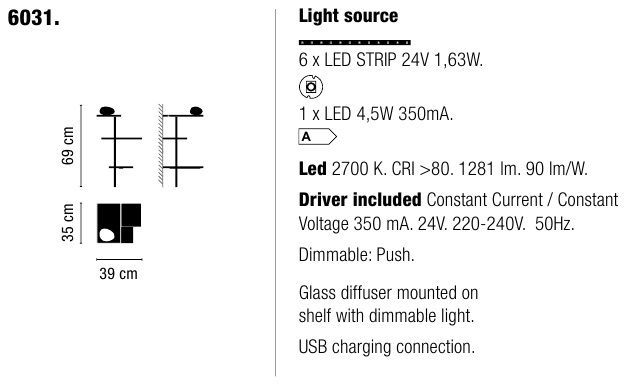 Напольный светильник Vibia Suite 6031