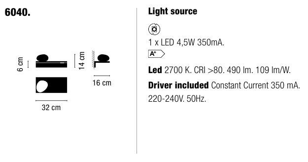 Современный светильник Vibia Suite 6040