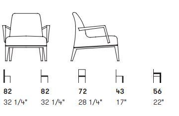 Дизайнерское кресло Potocco Luna 758/PB