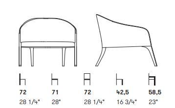 Дизайнерское кресло Potocco Miura 776/PWL
