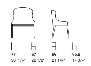 Дизайнерский стул Potocco Miura 776/W