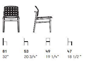 Обеденный стул Potocco Patio 791/RI