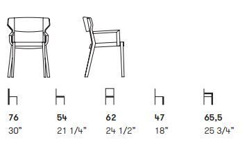 Дизайнерский стул Potocco Scarlet 035/PI