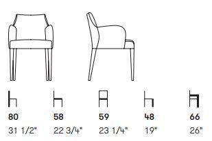 Дизайнерское кресло Potocco Slice 772/PI
