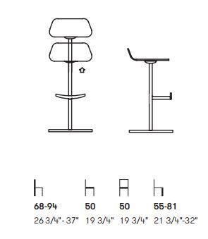 Барный стул Potocco Torso 837/AI - GAS