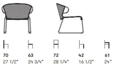 Дизайнерское кресло Potocco Vela 698/LP