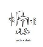 Современный стул Meridiani Kita