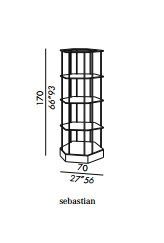 Книжный стеллаж Meridiani Sebastian