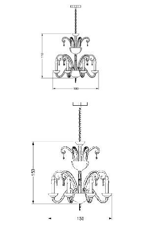 Подвесная люстра Reflex & Angelo Candelabro Lampadario