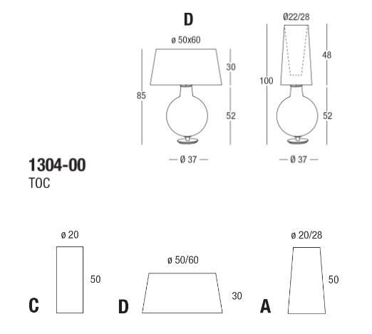 Современная лампа Penta Toc 1304-00