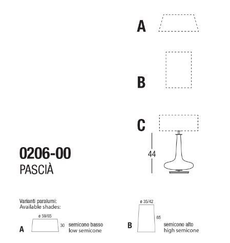 Настольный светильник Penta New Classic Pascia 0206-00