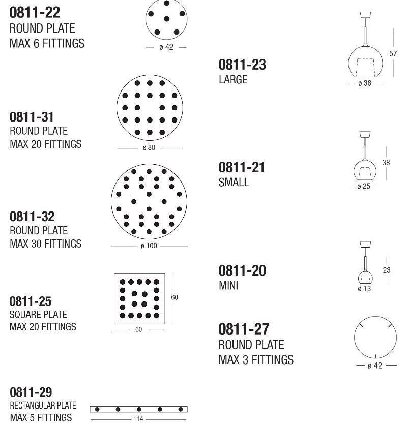  Подвесной светильник Penta Glo 0811-23