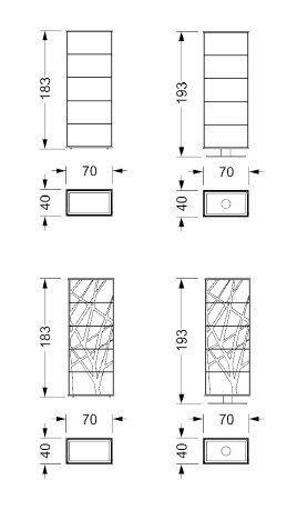 Дизайнерский шкаф Reflex & Angelo Onis rectangular