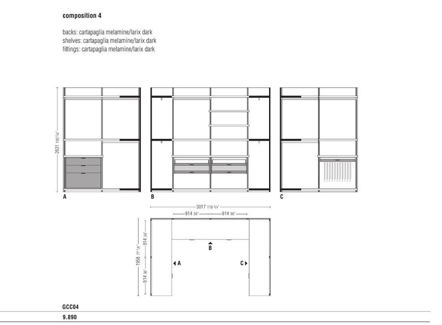 Модульная система Molteni&C Gliss Walk-in