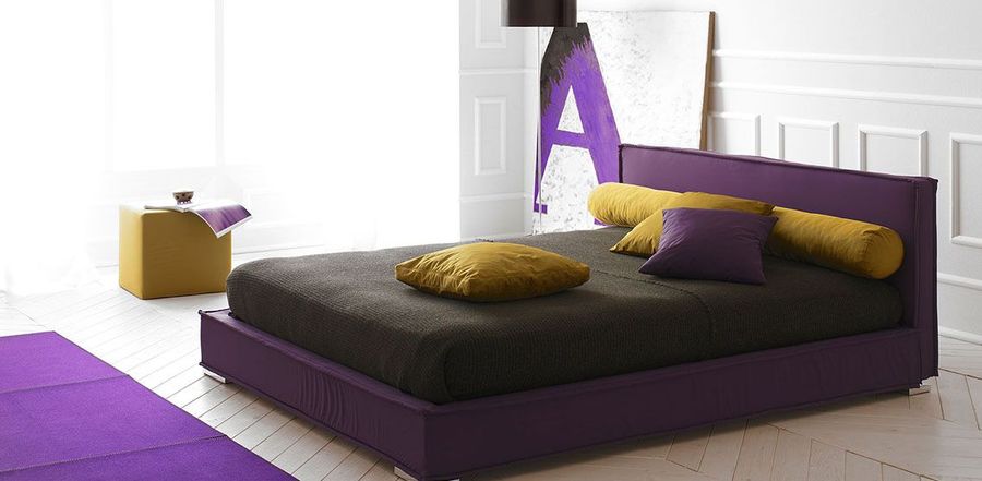 Текстильная кровать с мягким изголовьем Bolzan Materassè