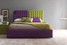 Кровать с цветным изголовьем Bolzan Poissy Color