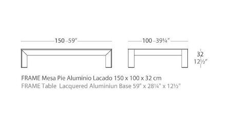 Журнальный столик Vondom Frame aluminium 54155