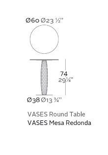 Круглый стол Vondom Vases 47074
