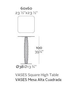 Современный стол Vondom Vases 47072C
