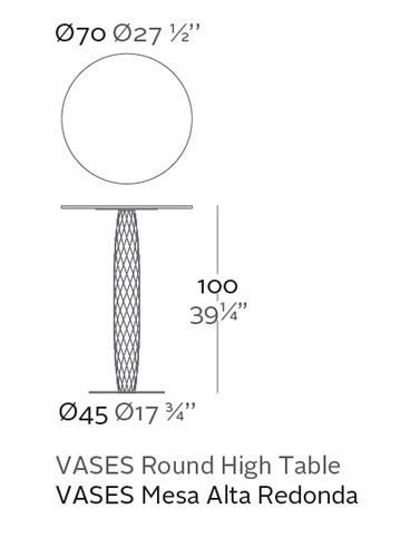 Современный стол Vondom Vases 47078