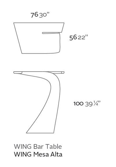 Журнальный столик Vondom Wing 53032