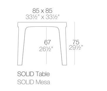 Дизайнерский стол Vondom Solid 55025