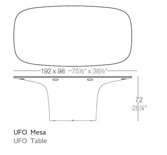 Дизайнерский стол Vondom Ufo 63006