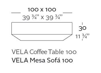 Квадратный стол Vondom Vela 54030