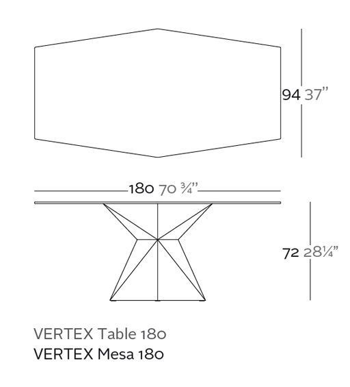 Журнальный столик Vondom Vertex 51008LG