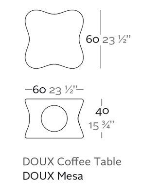 Квадратный стол Vondom Doux 51003