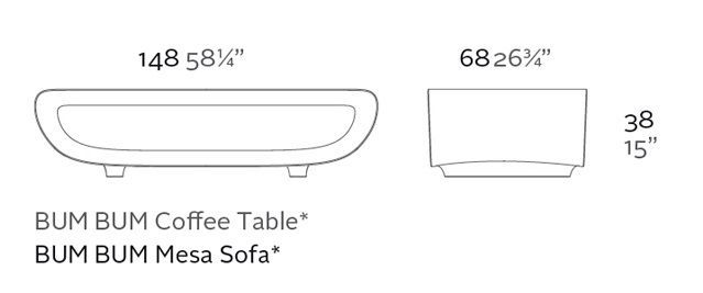 Придиванный стол Vondom Bum-bum 65007