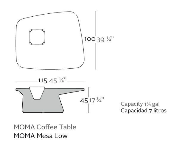 Журнальный столик Vondom Moma 45115R