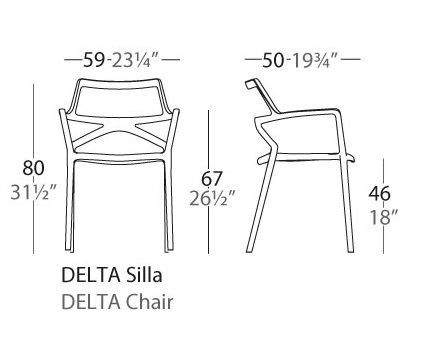 Обеденный стул Vondom Delta 66026
