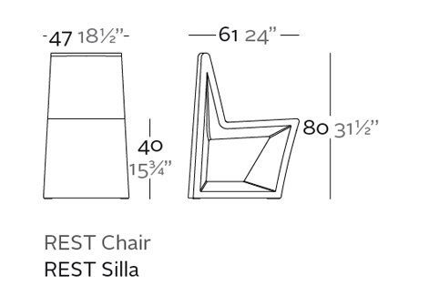 Дизайнерский стул Vondom Rest 53012