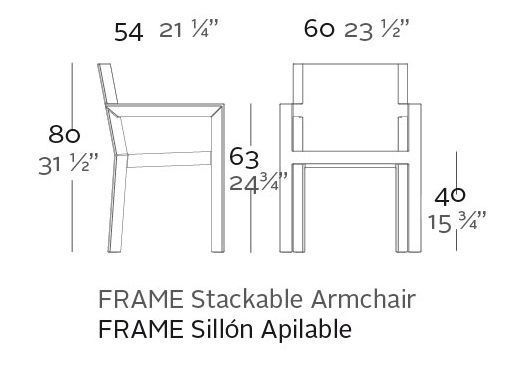 Дизайнерское кресло Vondom Frame 54094