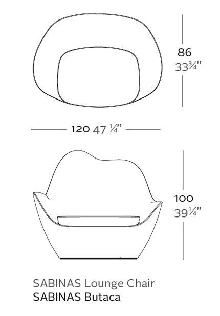 Дизайнерское кресло Vondom Sabinas 45007