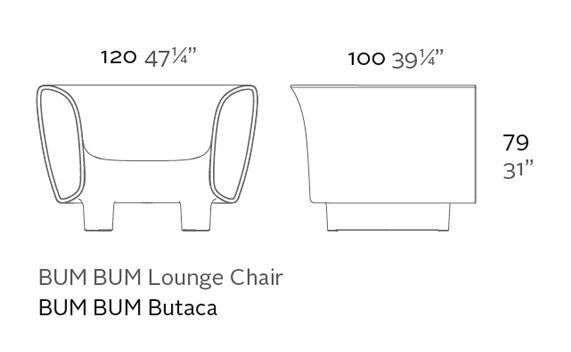 Дизайнерское кресло Vondom Bum-bum 65008