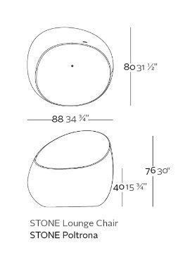 Дизайнерское кресло Vondom Stone 55006