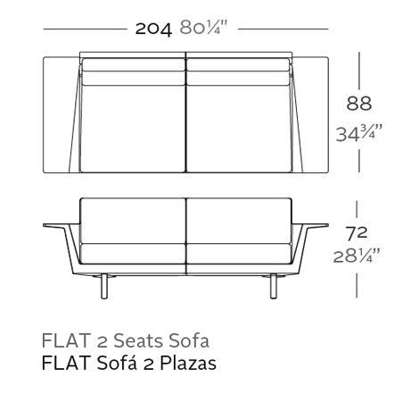 Двухместный диван Vondom Flat 66009