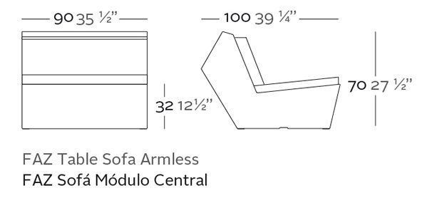 Белый диван-модуль Vondom Faz 54004