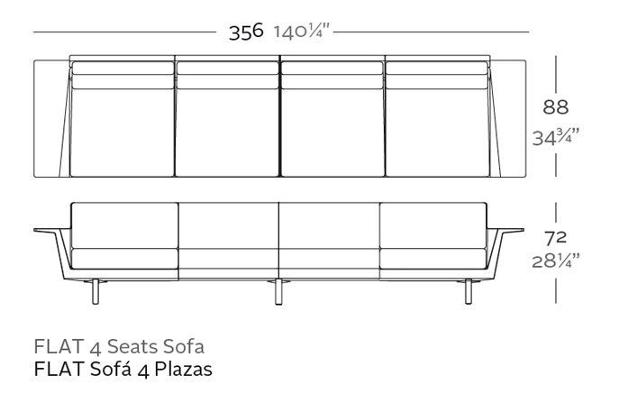 Современный диван Vondom Flat 66011