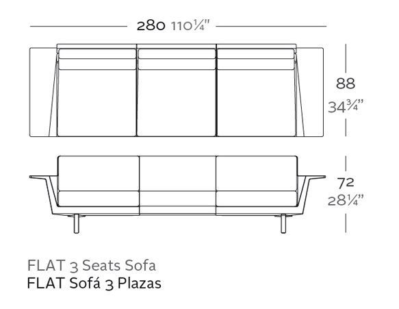 Дизайнерский диван Vondom Flat 66010