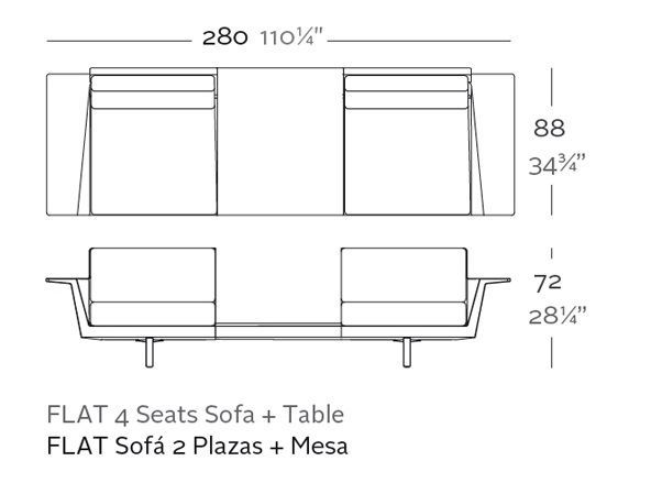 Современный диван Vondom Flat 66013