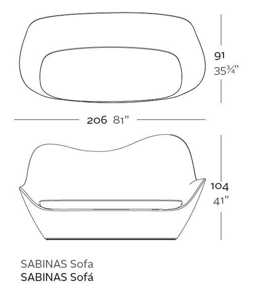 Белый диван Vondom Sabinas 45009