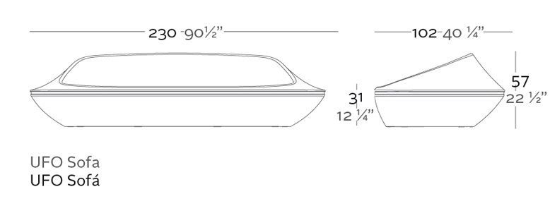 Чёрный диван Vondom Ufo 63002