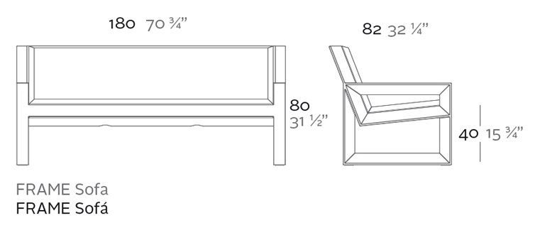 Двухместный диван Vondom Frame 54095