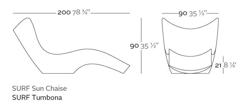 Стильный шезлонг Vondom Surf 51011