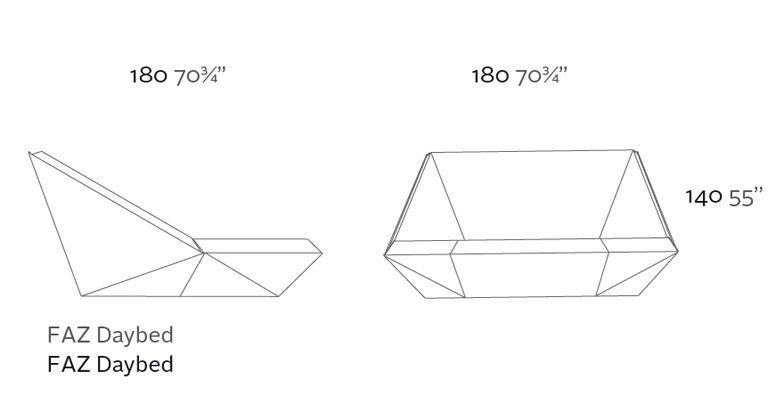 Современный шезлонг Vondom Faz 54086